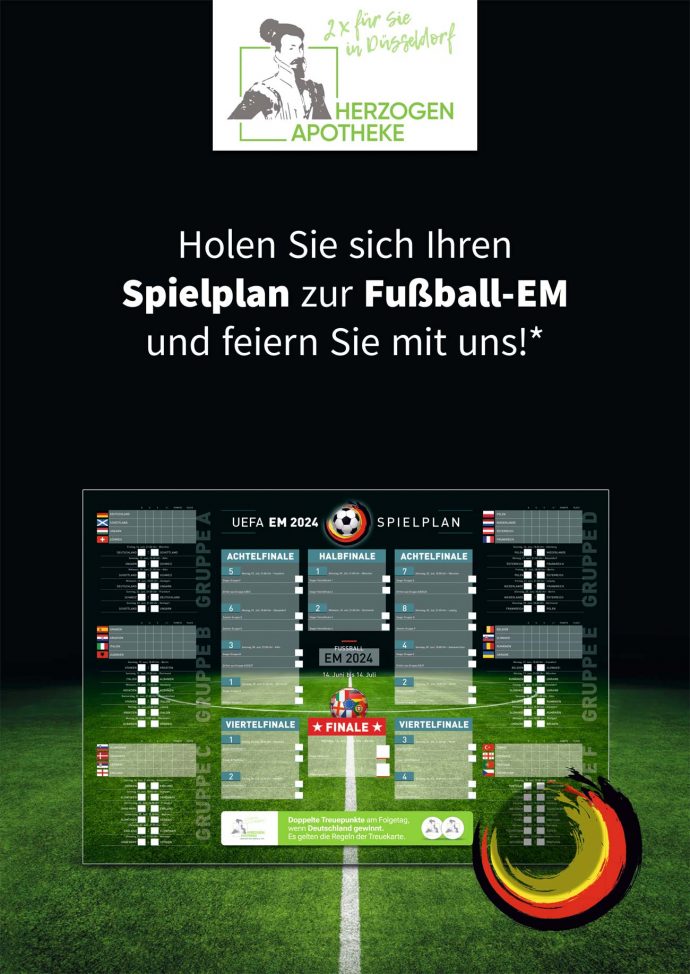 Herzogen Apotheken Düsseldorf - Jetzt EM24 Spielplan abholen